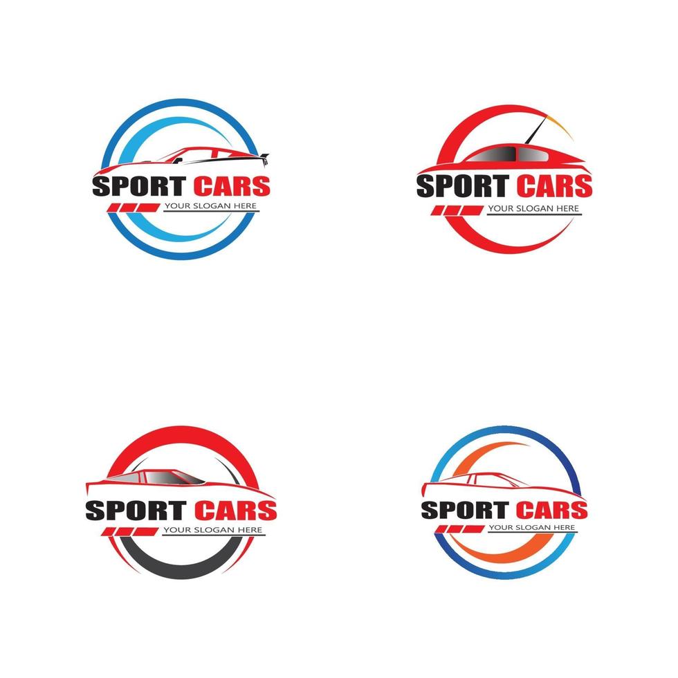 vecteur de conception de modèle de logo de voiture de sport