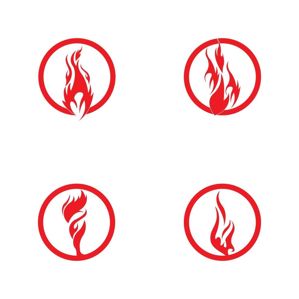 modèle de conception d & # 39; illustration vectorielle flamme de feu vecteur