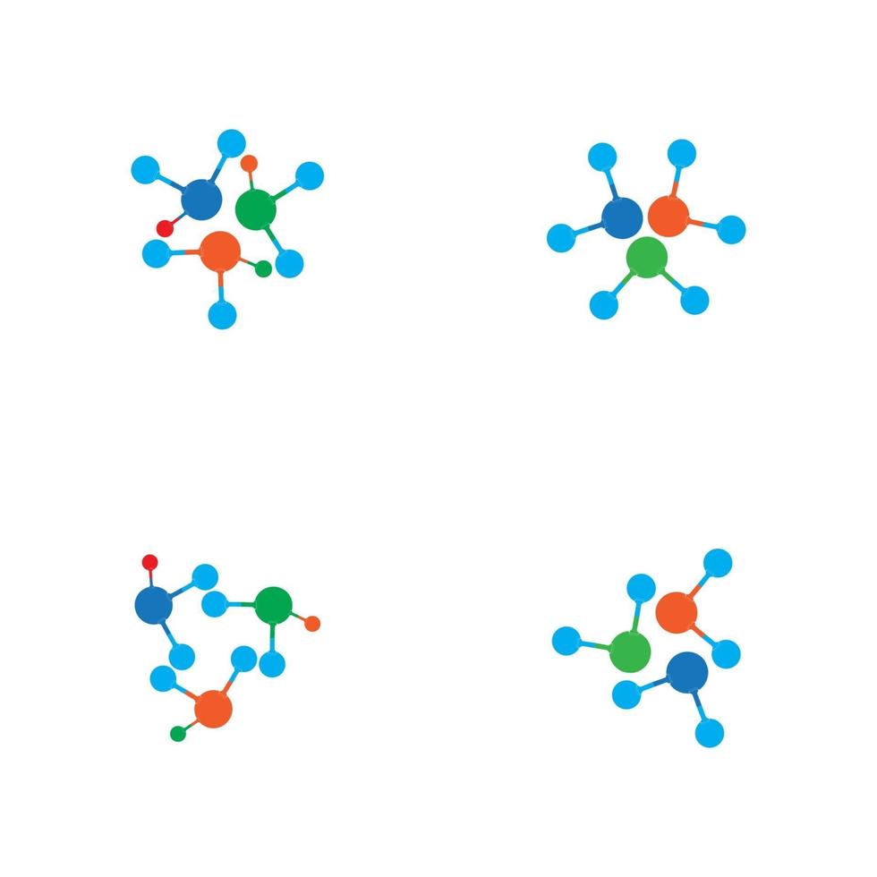 conception d'illustration vectorielle de molécule vecteur