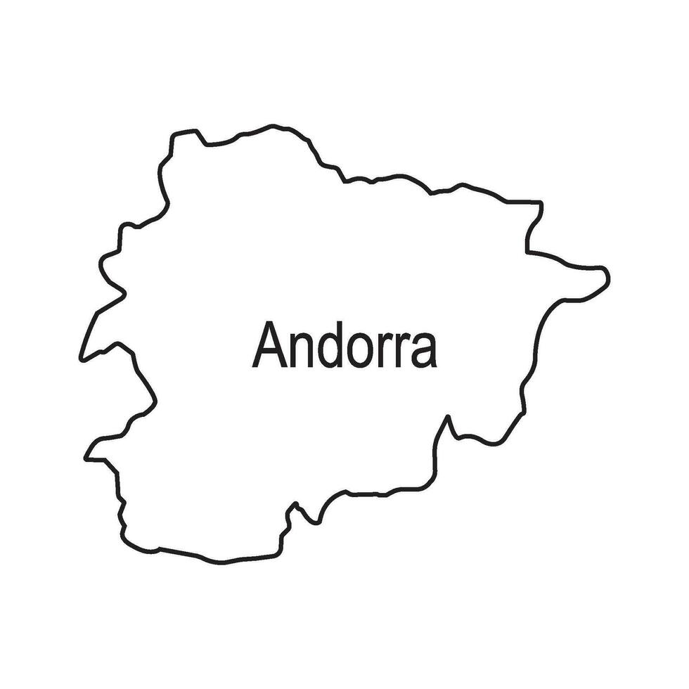 andorre carte icône vecteur