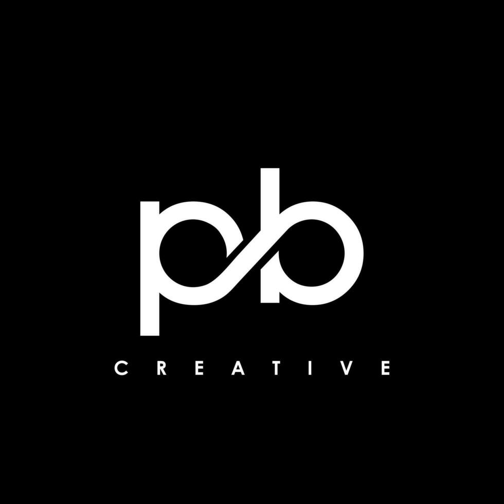 pb lettre initiale logo conception modèle vecteur illustration