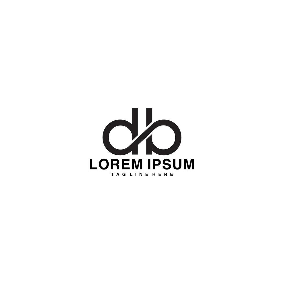 db lettre initiale logo conception modèle vecteur illustration
