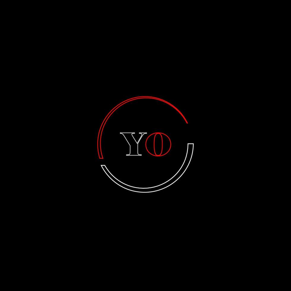 yo Créatif moderne des lettres logo conception modèle vecteur