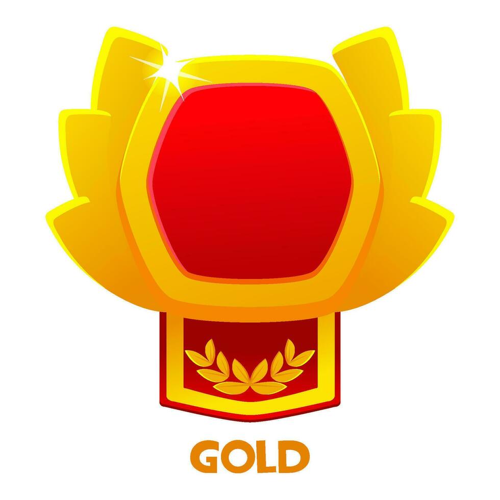 d'or Jeu badge, modèle pour icône vecteur