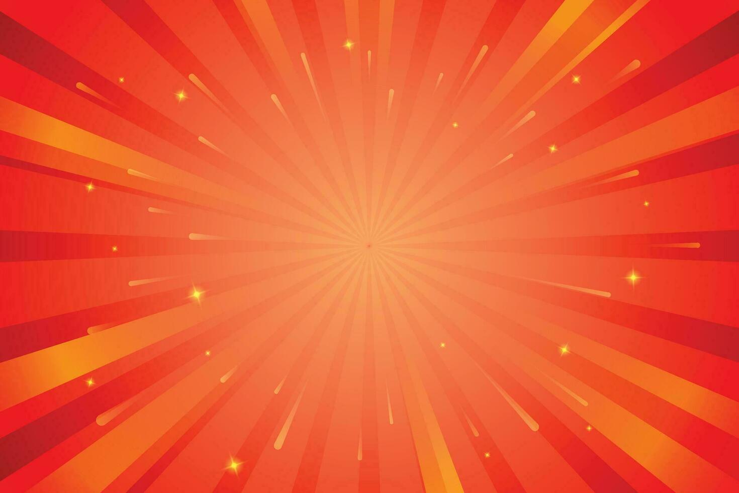 une rouge et Orange Contexte avec Soleil des rayons vecteur