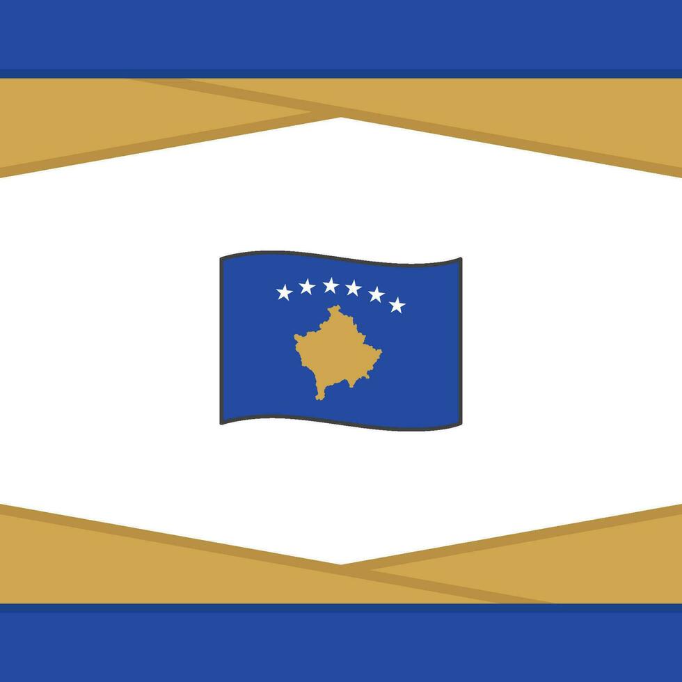 kosovo drapeau abstrait Contexte conception modèle. kosovo indépendance journée bannière social médias poste. kosovo vecteur