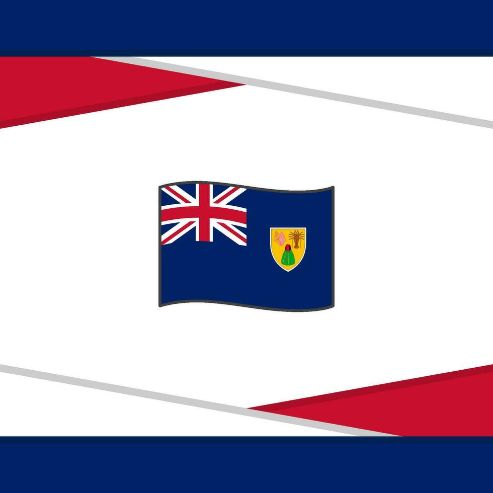 les turcs et caicos îles drapeau abstrait Contexte conception modèle. les turcs et caicos îles indépendance journée bannière social médias poste. vecteur