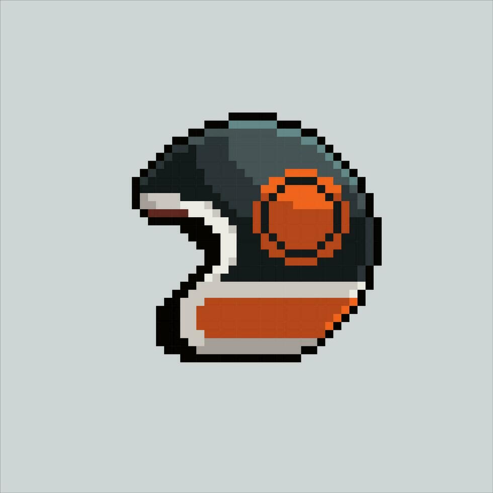 pixel art illustration moto casque. pixélisé casque. sécurité circulation moteur casque icône pixélisé pour le pixel art Jeu et icône pour site Internet et vidéo jeu. vieux école rétro. vecteur