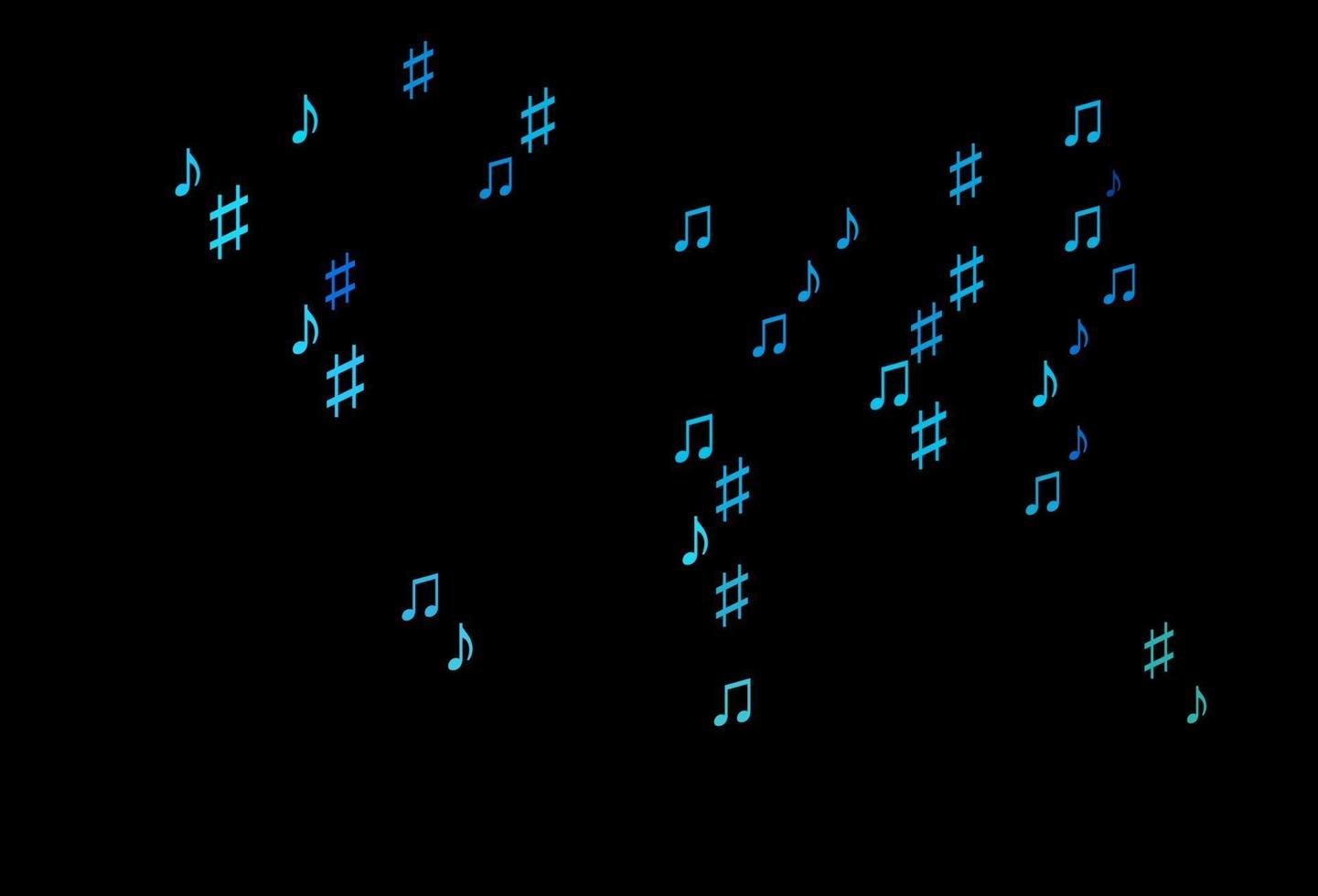 motif vectoriel bleu foncé, vert avec des éléments de musique.