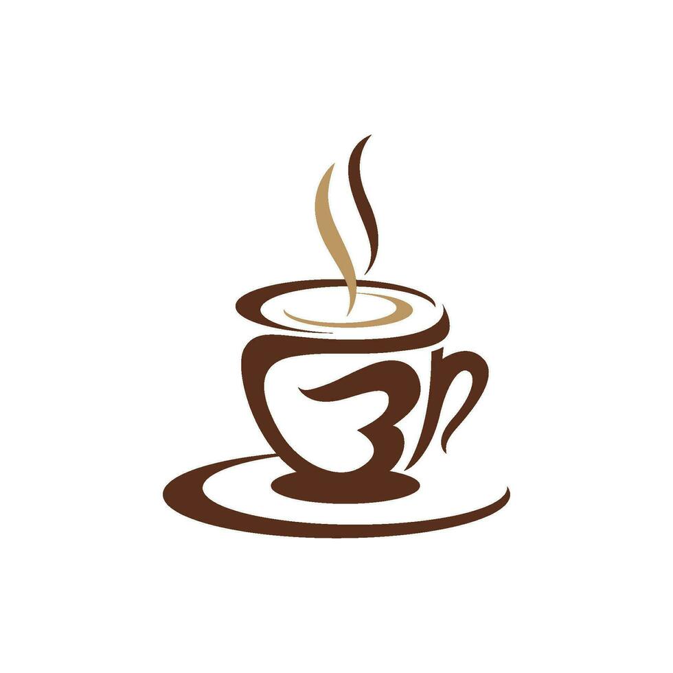 modèle de logo de tasse à café vecteur