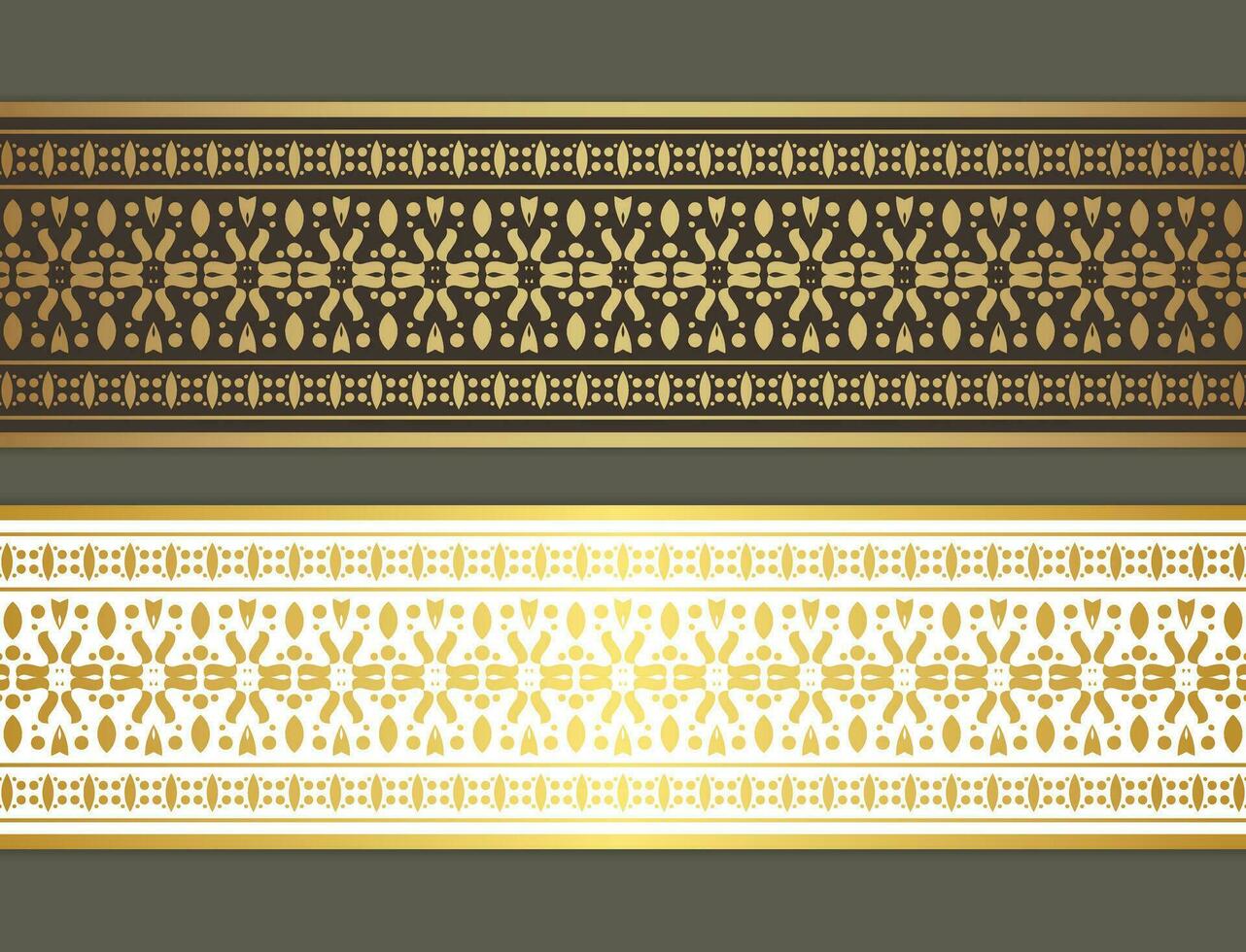 modèle de bordure ornementale dorée élégante vecteur