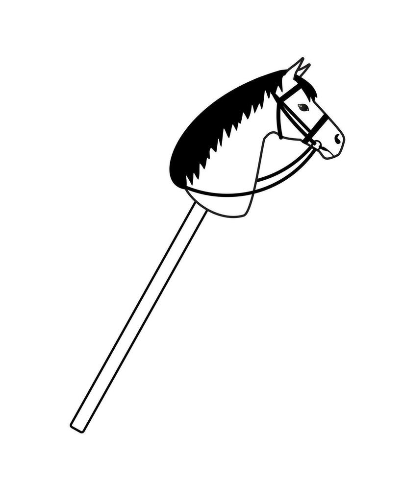 vecteur plat dessin animé équitation loisir cheval jouet