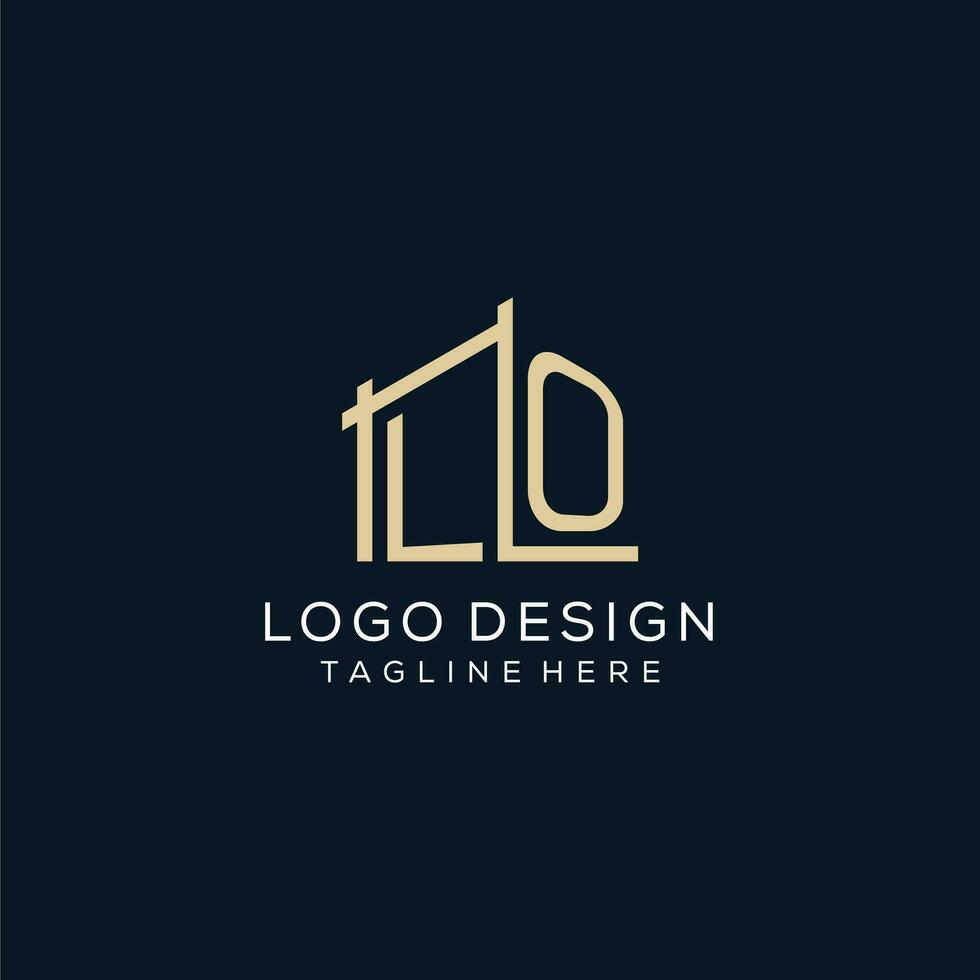 initiale lo logo, nettoyer et moderne architectural et construction logo conception vecteur