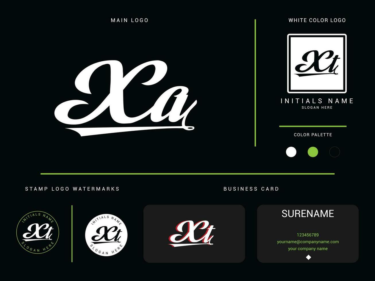minimaliste luxe xa logo image, vêtements xa hache mode logo icône vecteur avec l'image de marque