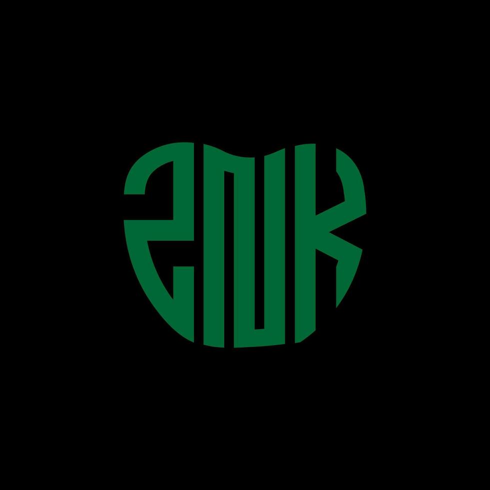 znk lettre logo Créatif conception. znk unique conception. vecteur