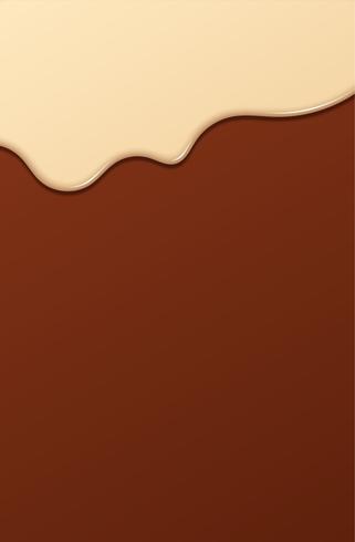 Chocolat liquide ou peinture brune. Illustration vectorielle vecteur