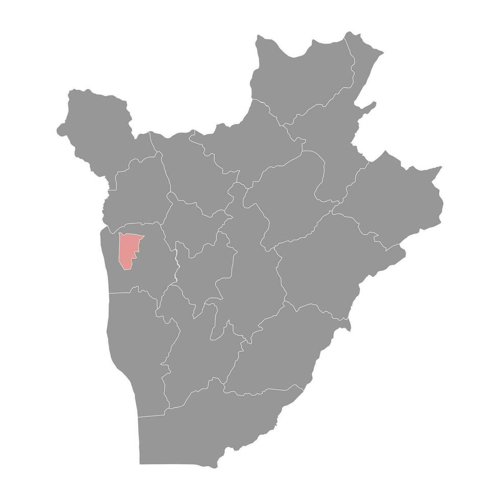 bujumbura mairie Province carte, administratif division de burundi. vecteur