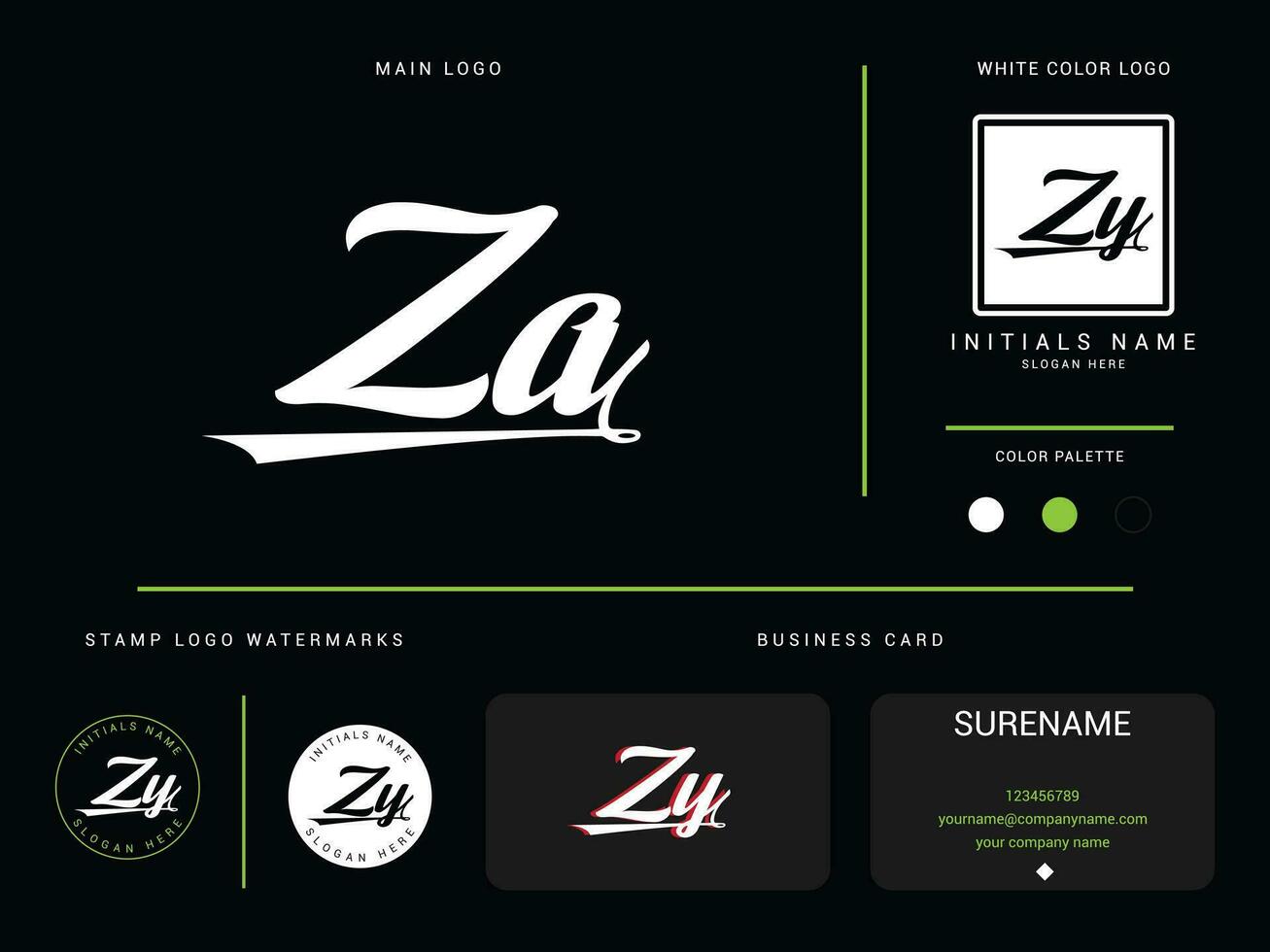 monogramme za logo vecteur, initiale vêtements za az luxe mode logo lettre conception vecteur