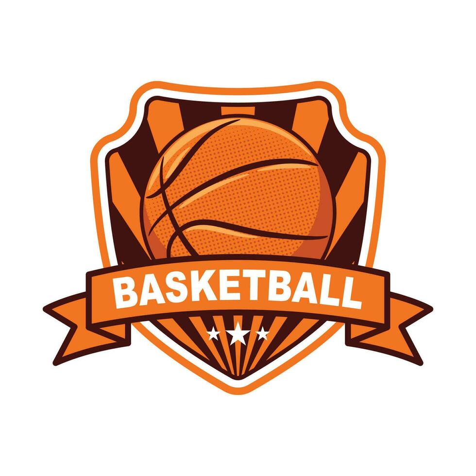 basketball club logo. basketball sport club emblème. basketball équipe vecteur