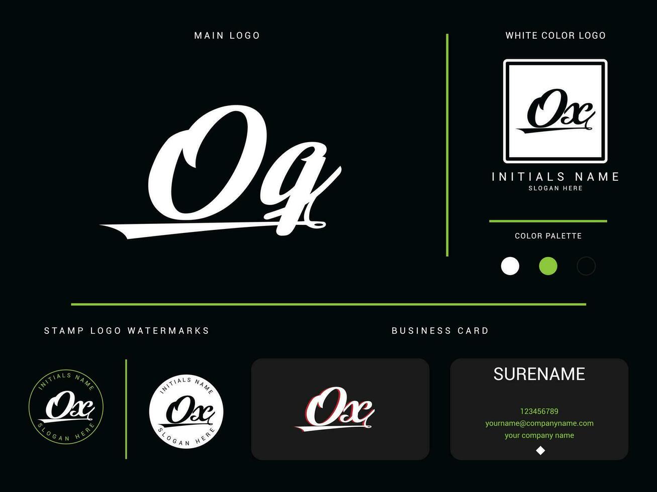moderne oq logo image, luxe vêtements oq mode logo l'image de marque pour tissu vecteur