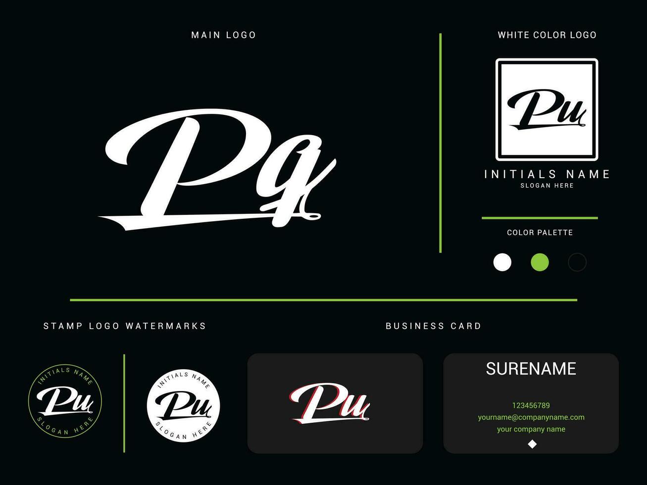 élégant pq luxe mode logo, moderne vêtements pq logo icône vecteur pour votre Vêtements magasin