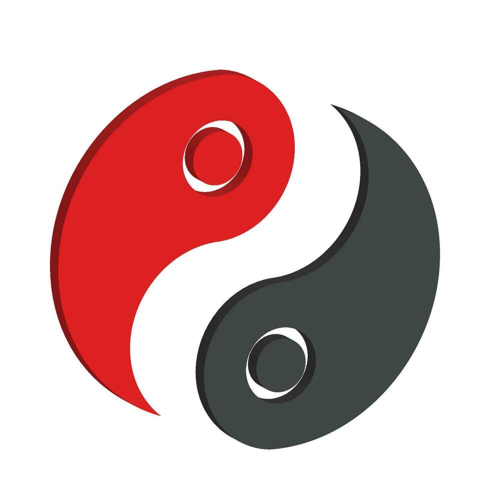 yin et yan symbole icône vecteur