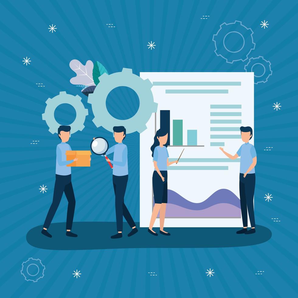 conception de vecteur de statistiques d & # 39; analyse commerciale