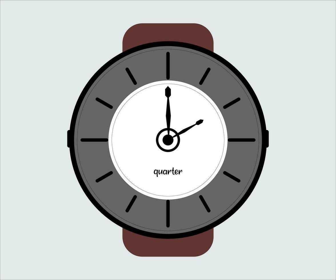 l'horloge vecteur illustration isolé sur gris Contexte