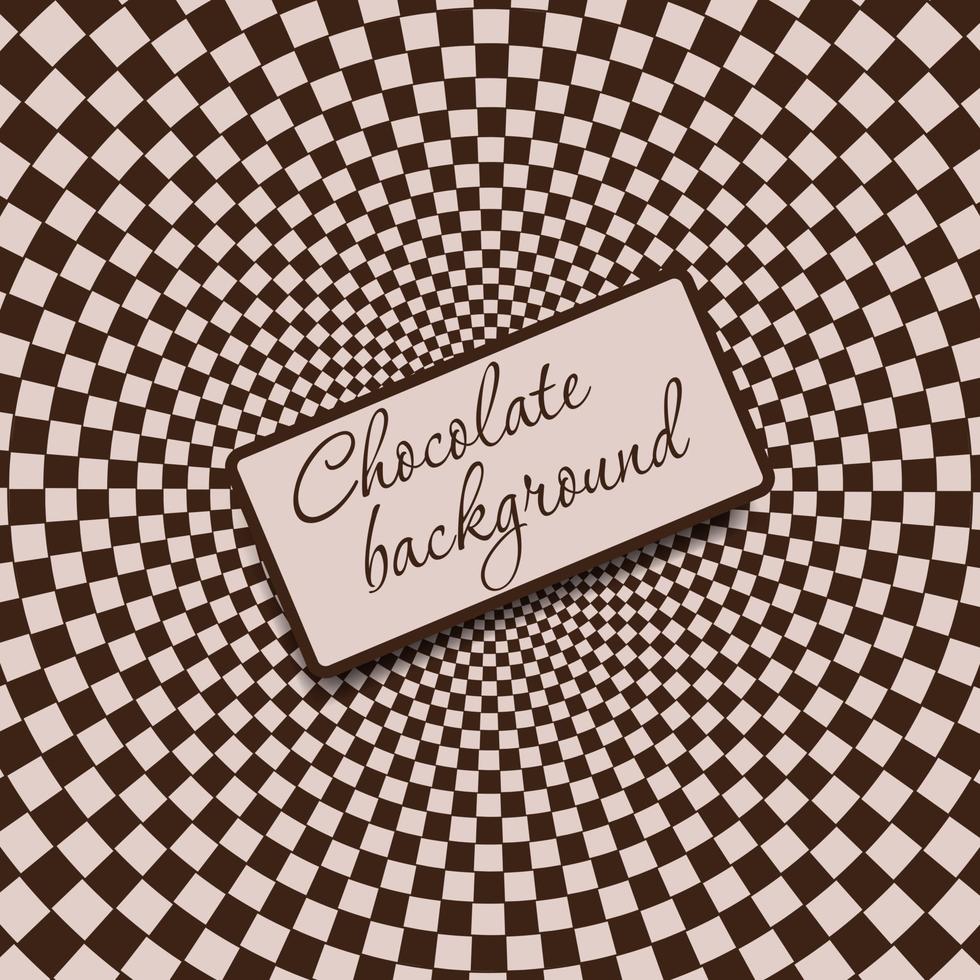 fond de chocolat hypnotique grunge vintage rétro. vecteur