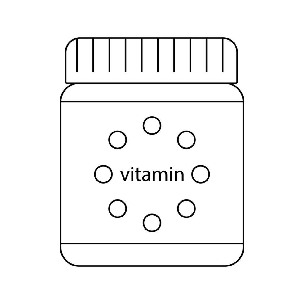 vecteur illustration de vitamines. isolé sur blanc Contexte