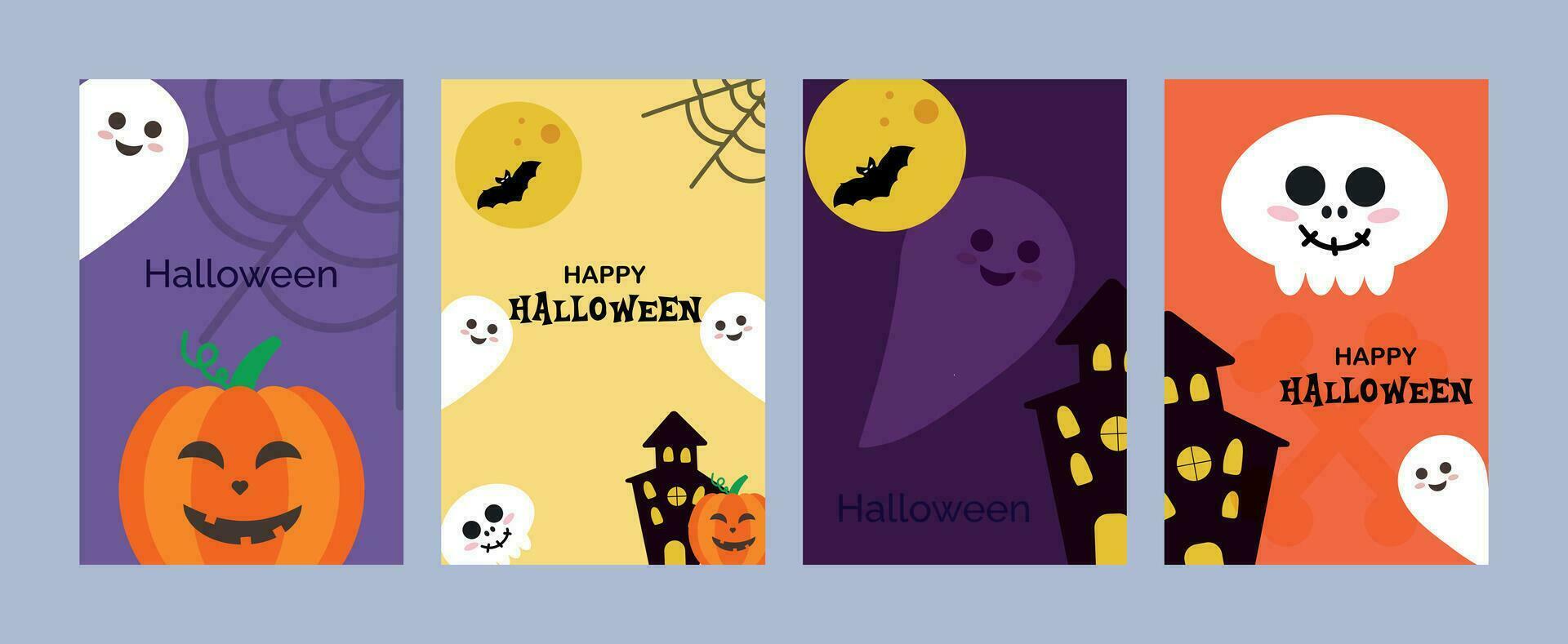 content Halloween. octobre 31. ensemble de vecteur des illustrations pour Halloween.