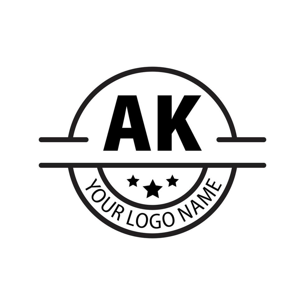 lettre ak logo. une k. ak logo conception vecteur illustration pour Créatif entreprise, entreprise, industrie. pro vecteur