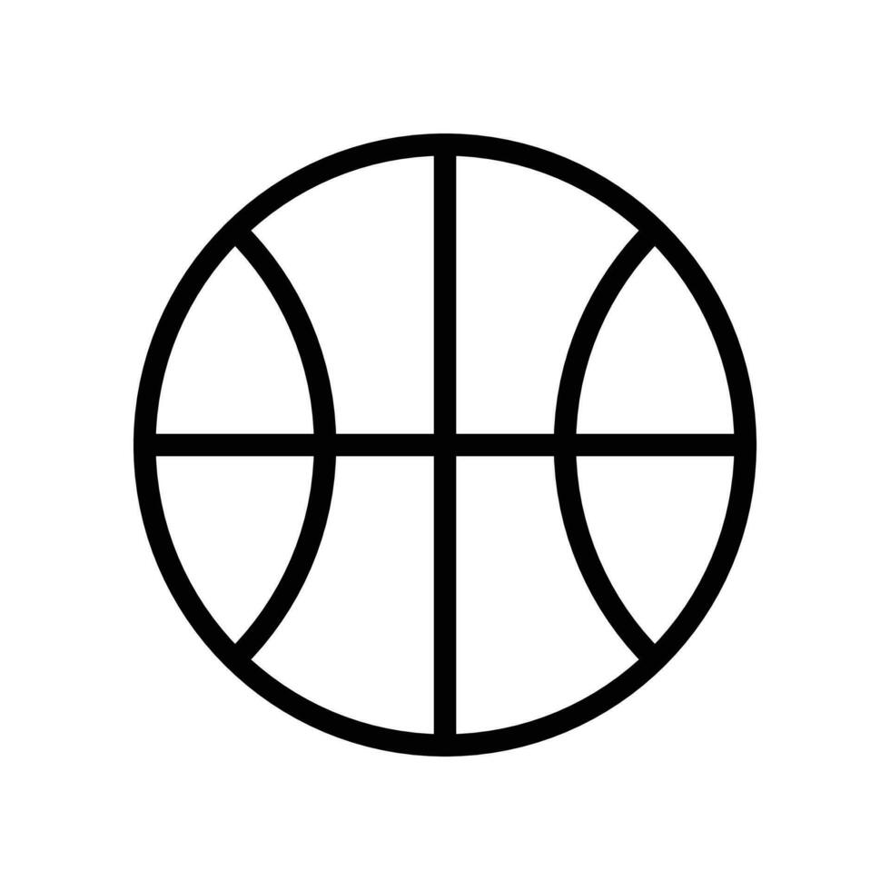 basket-ball, panier Balle icône dans ligne style conception isolé sur blanc Contexte. modifiable accident vasculaire cérébral. vecteur