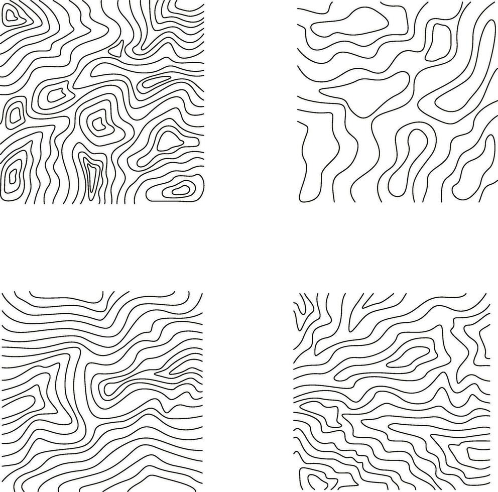 topographie modèle carré dans irrégulier doubler. vecteur illustration ensemble.