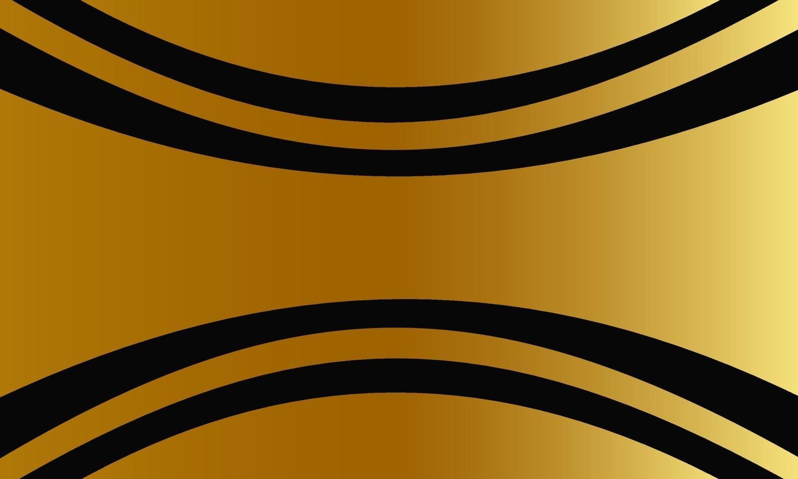 beau fond noir doré avec des formes courbes vecteur