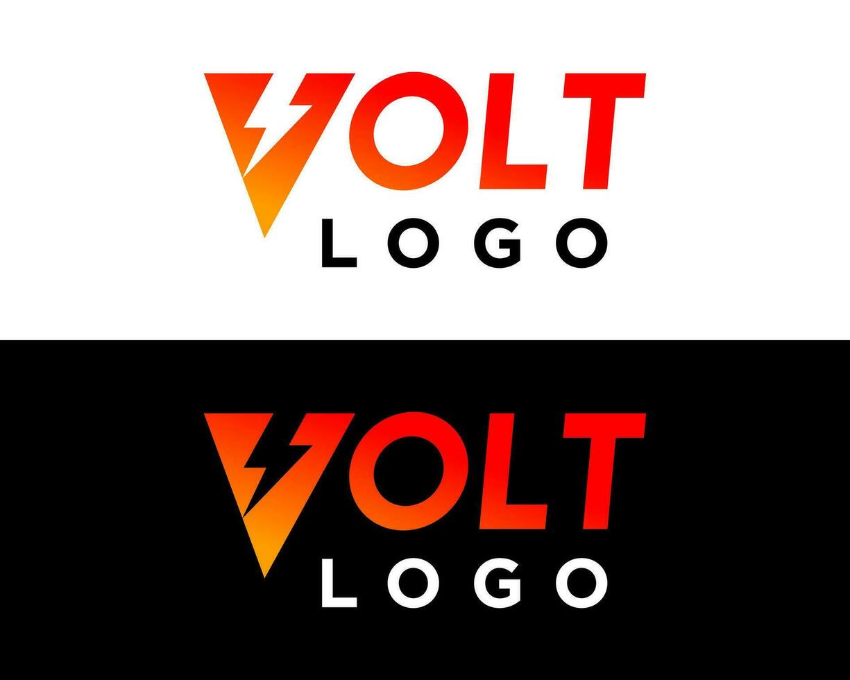 lettre v monogramme éclairage boulon électrique Puissance logo conception. vecteur