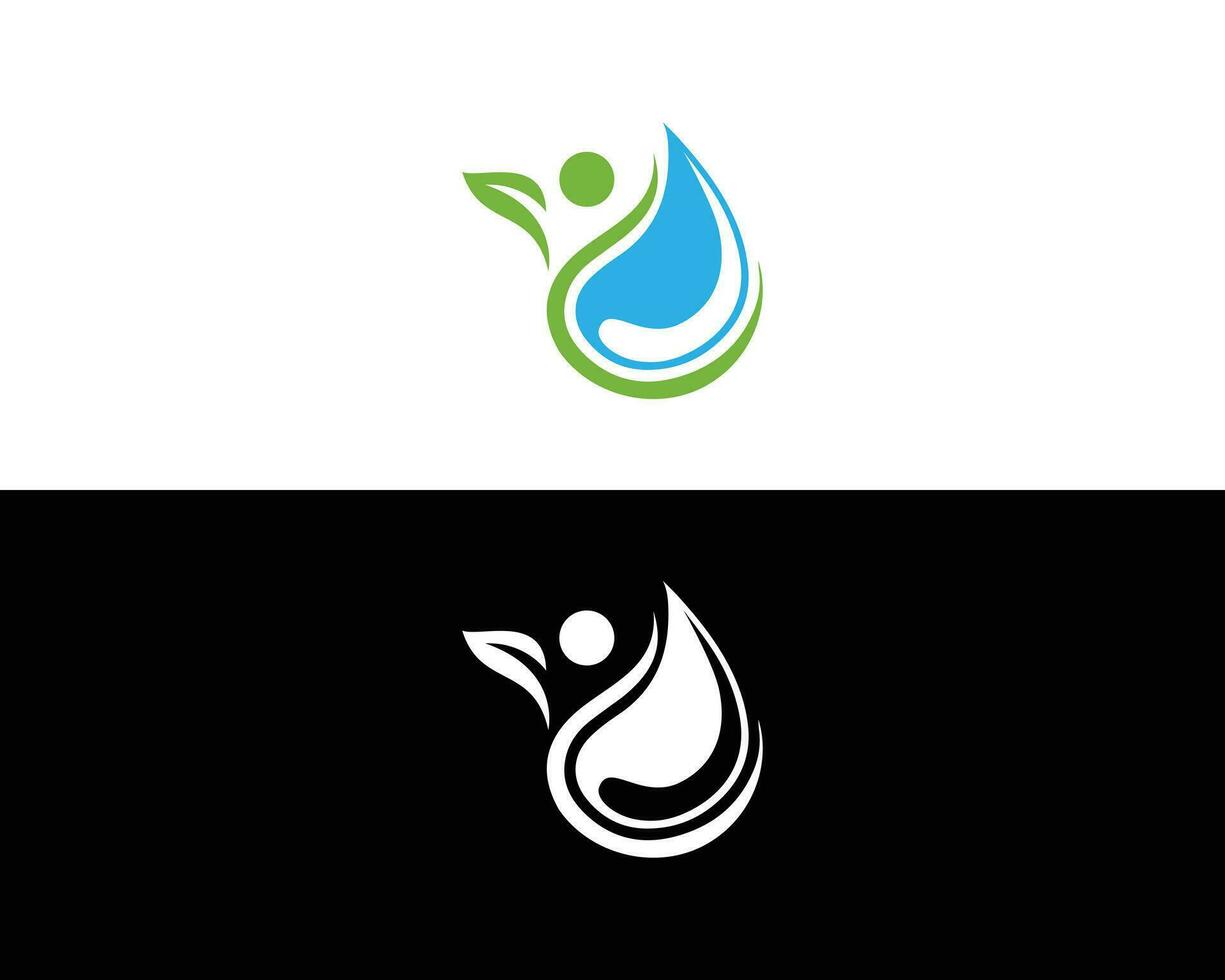 l'eau laissez tomber Humain médical logo conception concept vecteur modèle.