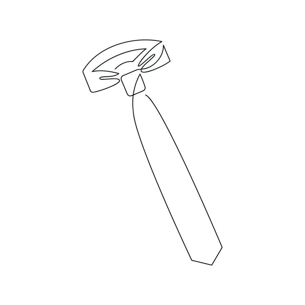 attacher tiré dans un continu doubler. un ligne dessin, minimalisme. vecteur illustration.