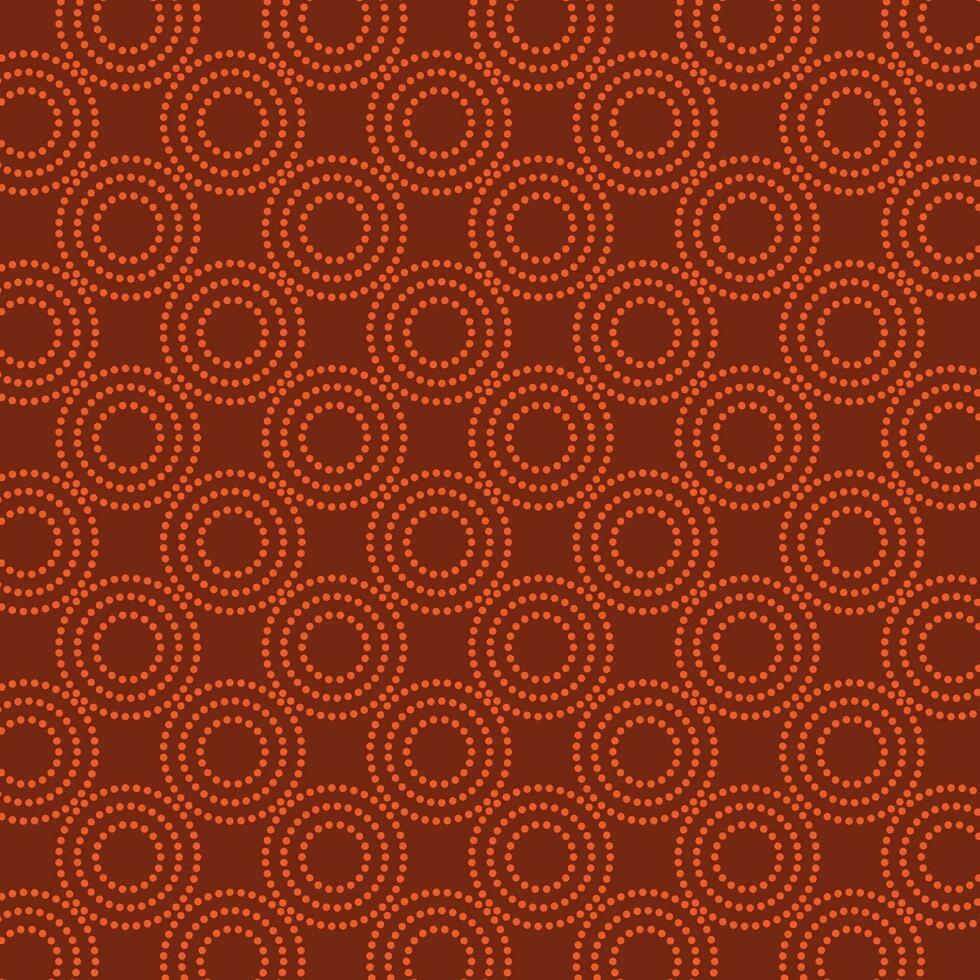 un Orange Contexte avec sans couture cercles et points vecteur