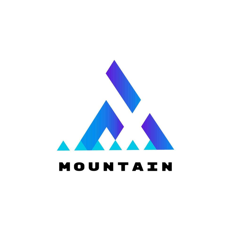 Montagne logo minimaliste ,logo aventure randonnée vecteur