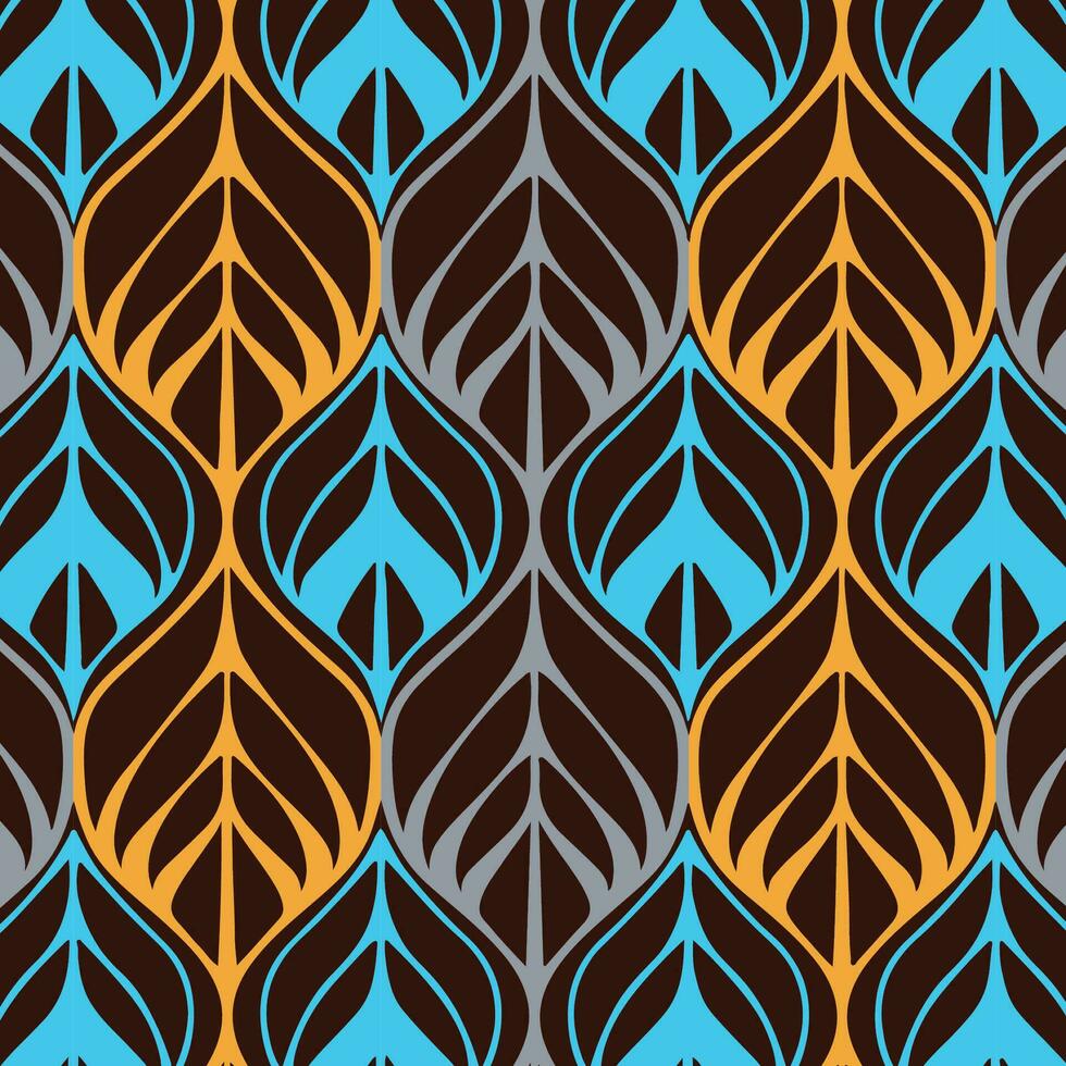 un abstrait conception dans nuances de orange, bleu et marron vecteur
