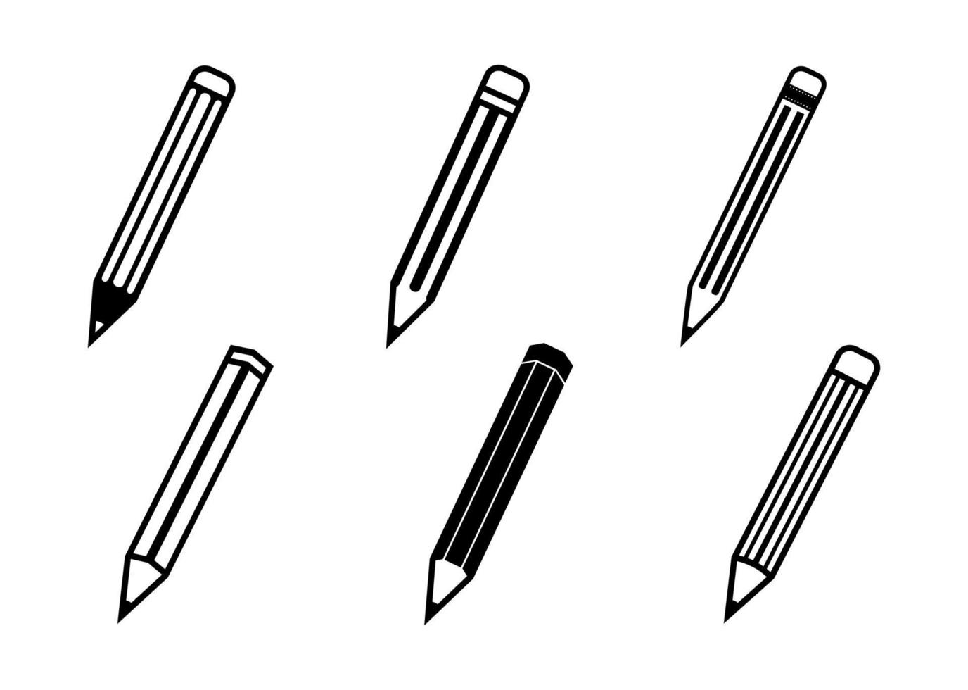 ensemble d'icônes de crayon - illustration vectorielle. vecteur