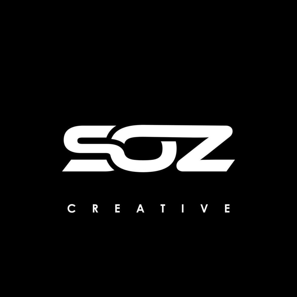 soz lettre initiale logo conception modèle vecteur illustration