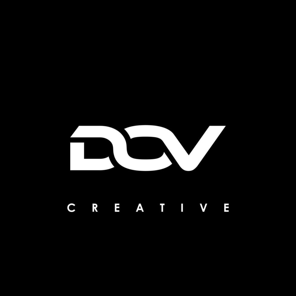 dov lettre initiale logo conception modèle vecteur illustration