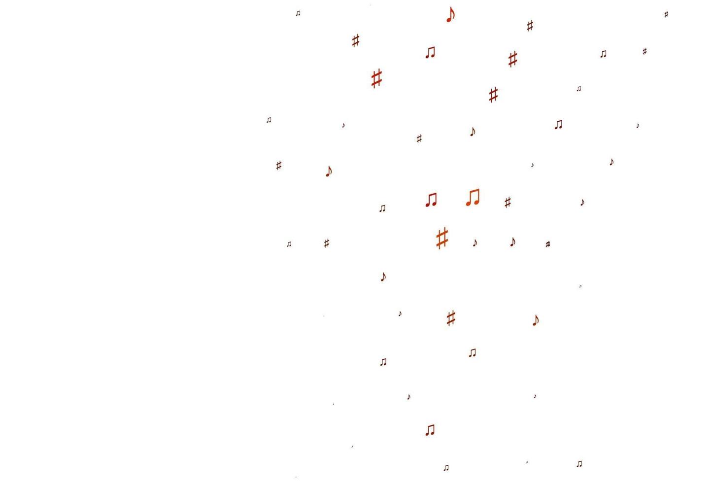 texture vecteur orange clair avec des notes de musique.