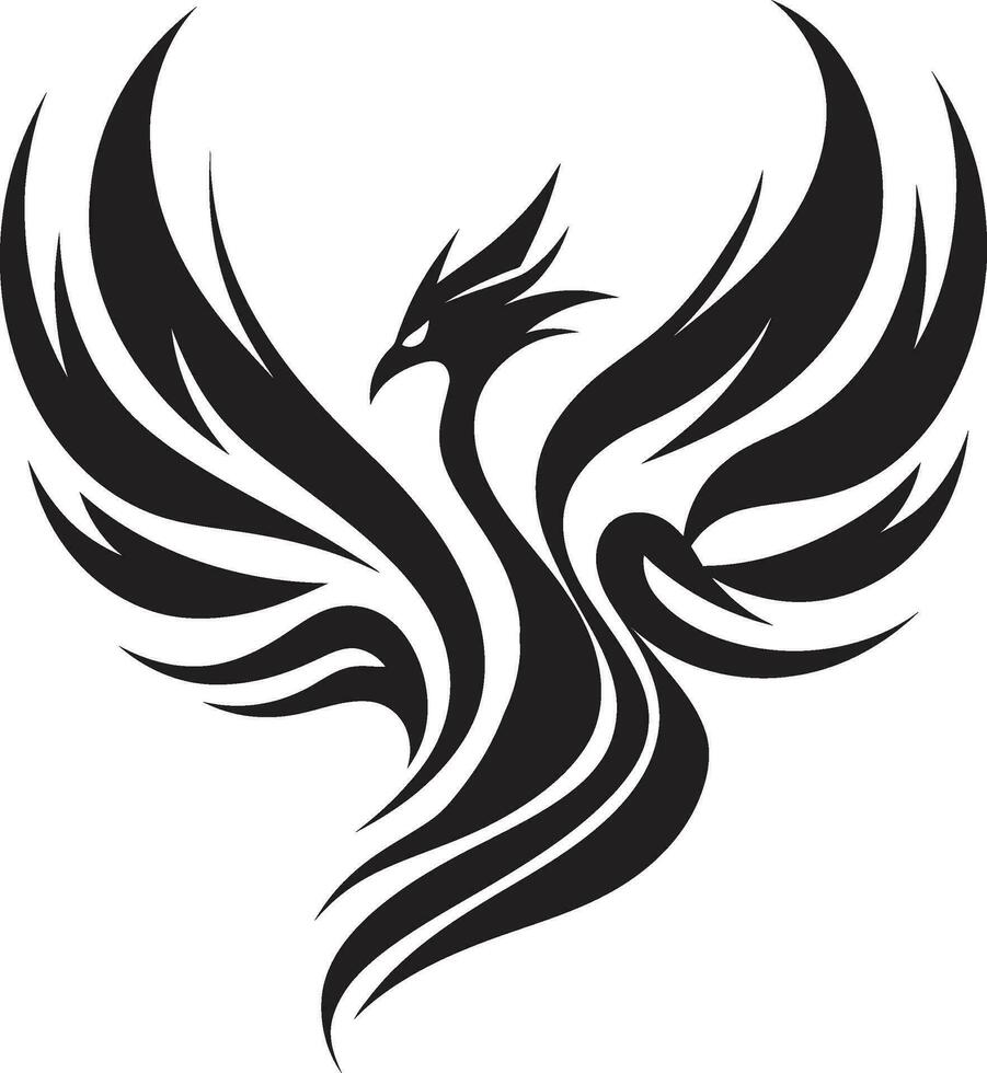 à plumes Feu logo concept élégant phénix illustration vecteur