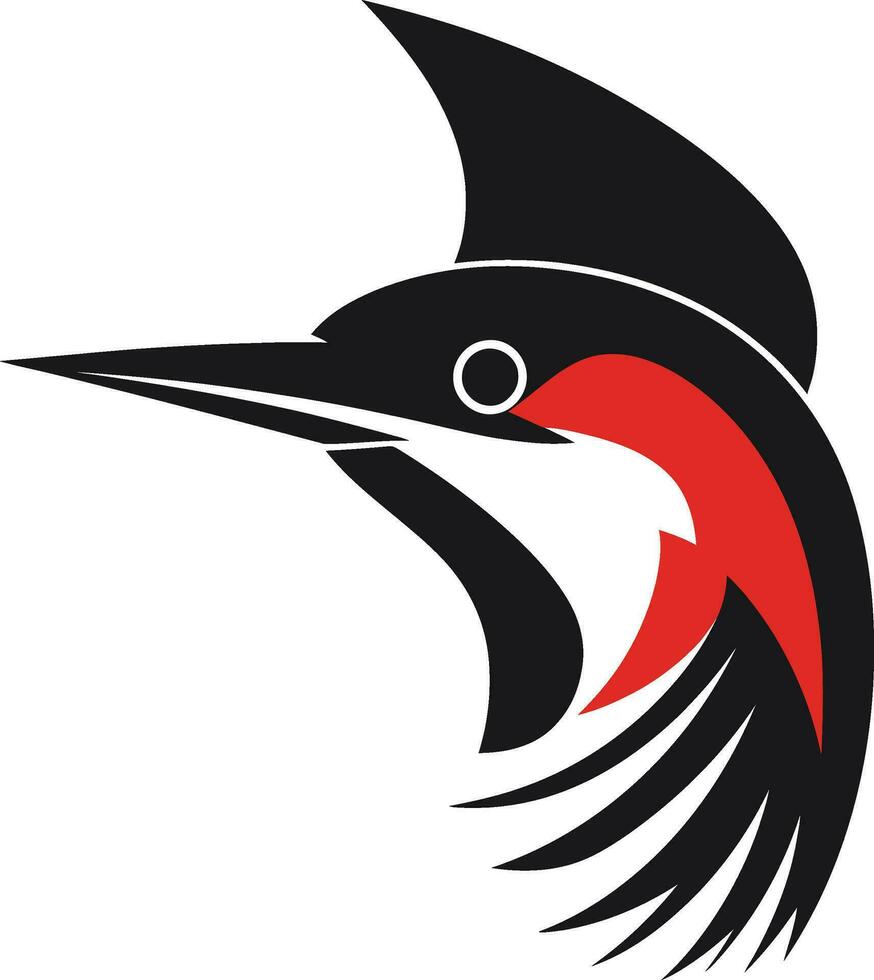 noir Pivert oiseau logo conception élégant Pivert oiseau logo conception noir élégant vecteur
