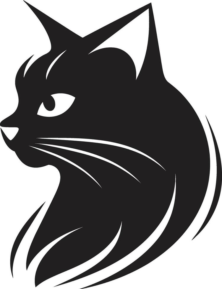 chat pattes dans noir gracieux panthère insigne vecteur