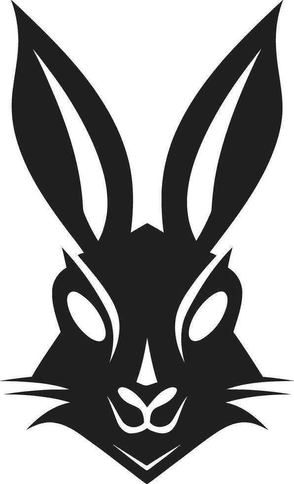 lapin silhouette minimaliste insigne minimaliste lièvre emblème vecteur