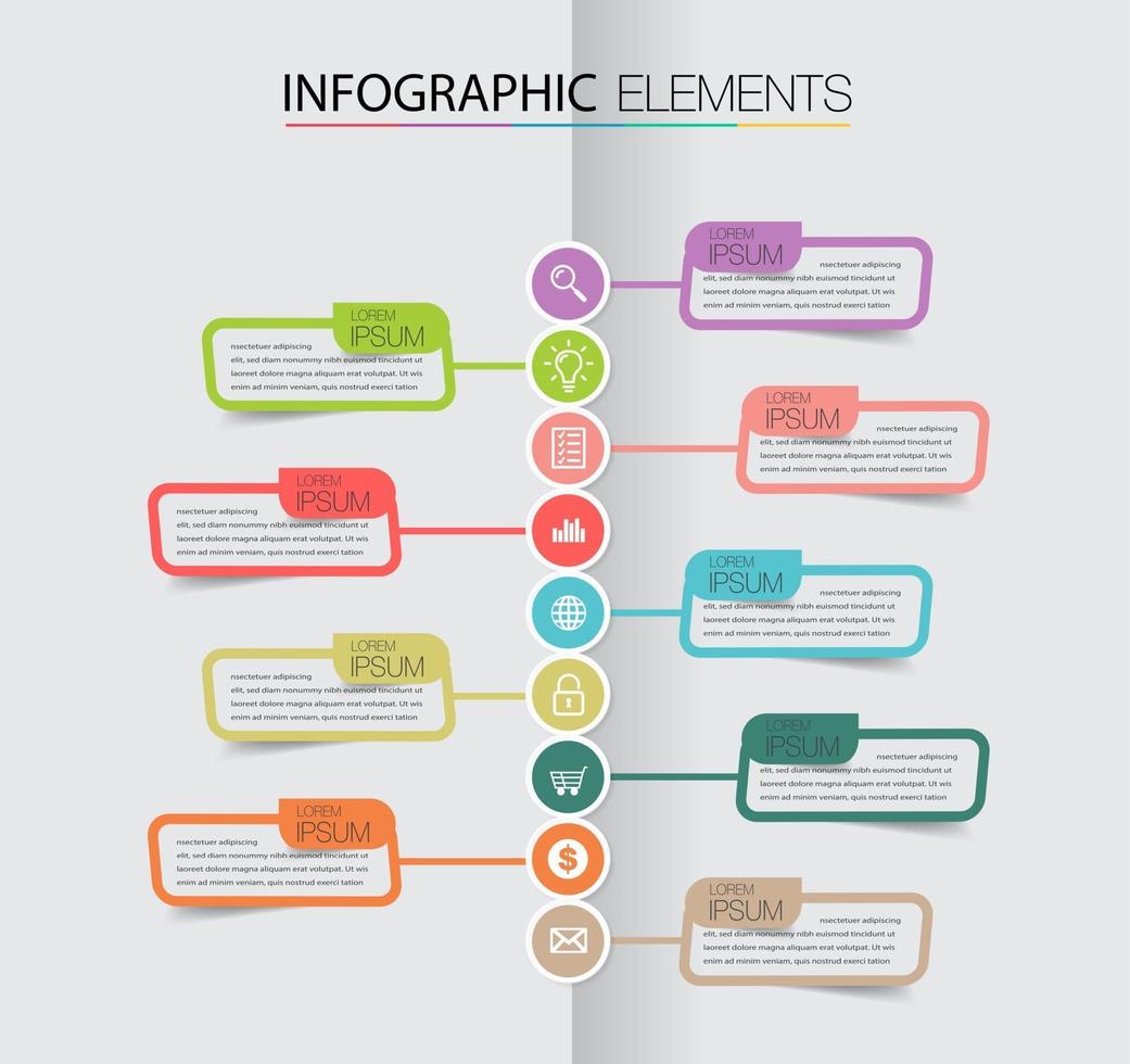 chronologie, modèle de zone de texte moderne, bannière d'infographie vecteur